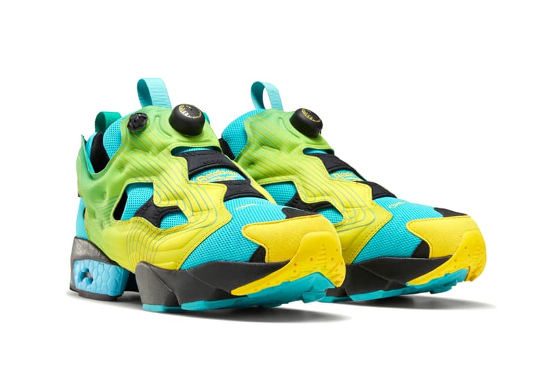 Chromat x Reebok Instapump Fury Collaboration Sneaker Release Information Closer Look Drop Date New York Fashion Week FW20 Fall Winter 2020 Emerald / Alert Yellow / Glacier Blue FY0825 Vector Blue / Glacier Blue / Black FY0826 Solar Orange / Alert Yellow / Black FZ3432