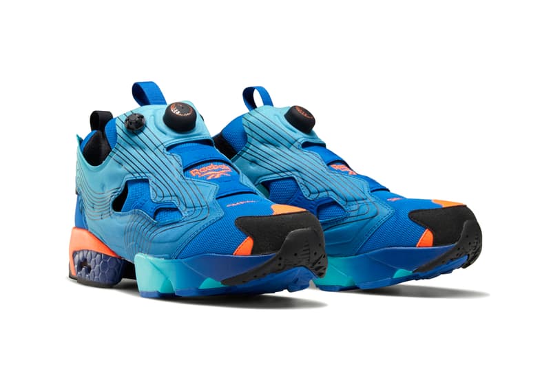 Chromat x Reebok Instapump Fury Collaboration Sneaker Release Information Closer Look Drop Date New York Fashion Week FW20 Fall Winter 2020 Emerald / Alert Yellow / Glacier Blue FY0825 Vector Blue / Glacier Blue / Black FY0826 Solar Orange / Alert Yellow / Black FZ3432