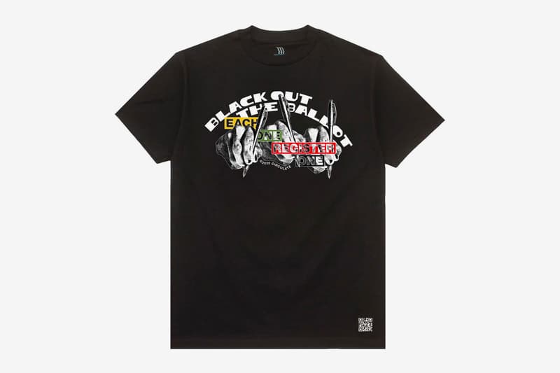 Circulate Black Out The Ballot Registrar T-Shirt Release Voting Info QR Code