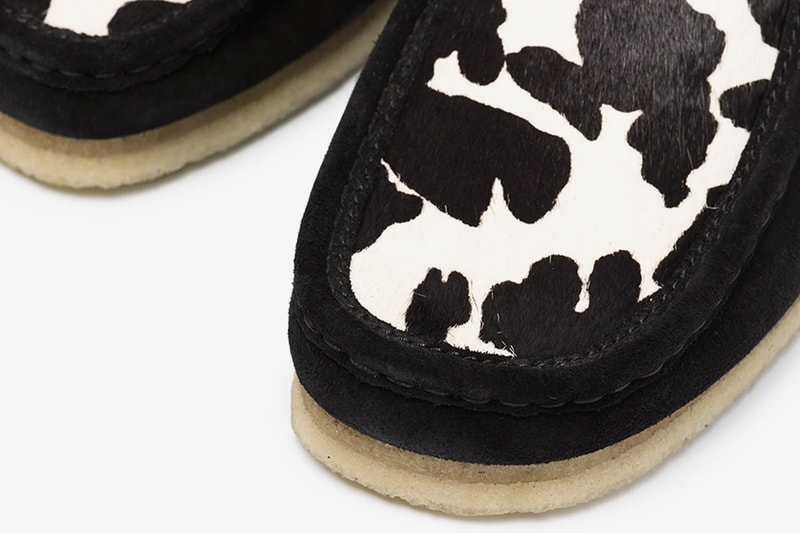 Clarks Originals Black Wallabee Cow Print Suede Boots release shoe menswear streetwear footwear spring summer 2020 collection ss20