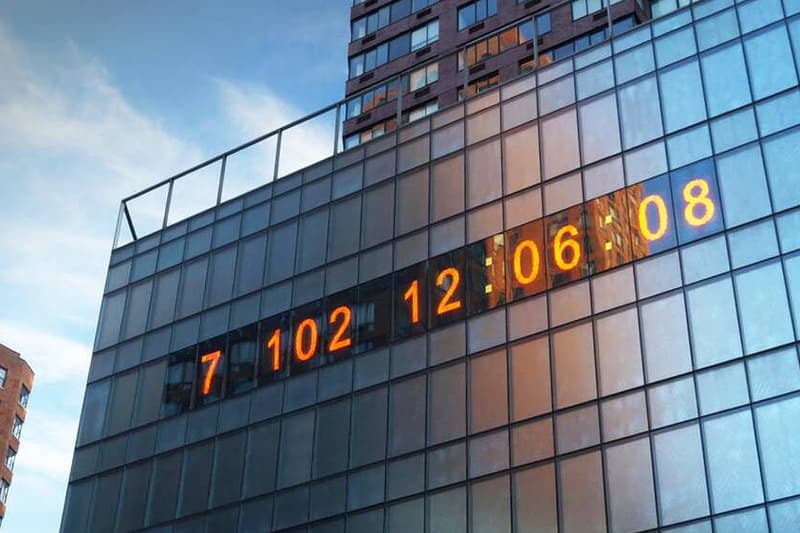 climate clock new york city union square installation