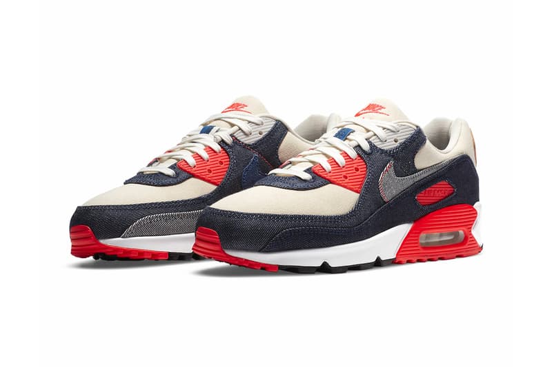 Denham Nike Air Max 95 Air Max 90 DD9519-001 CU1646-400 Release footwear sneakers denim kicks shoes 