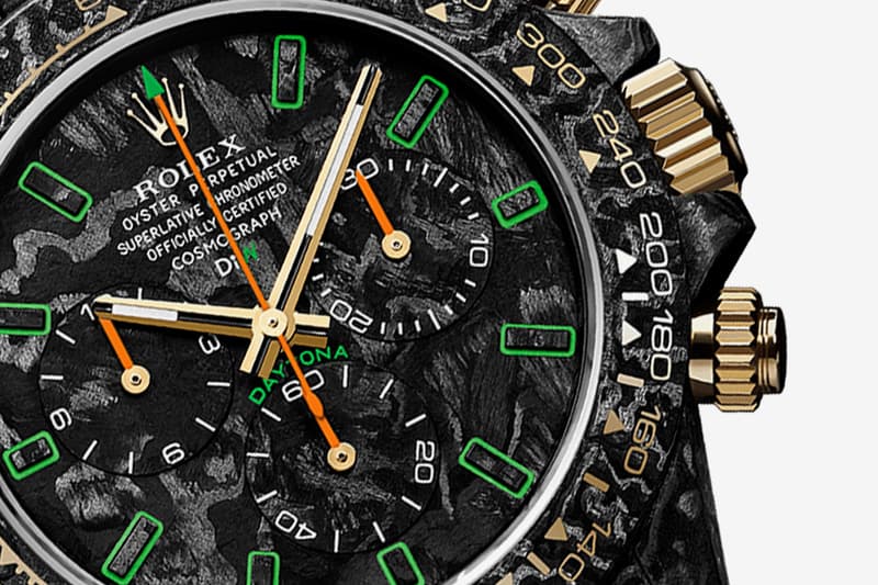 DiW Carbon-Lime Daytona Watch Info carbon fiber Designa Individual Watches Rolex Daytona watches swiss watches Gold Luxury 