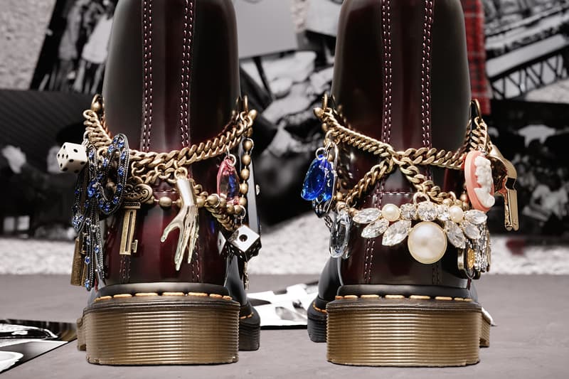 marc jacobs dr martens 1460 remastered vegan leather gold charms diamonds details buy cop purchase