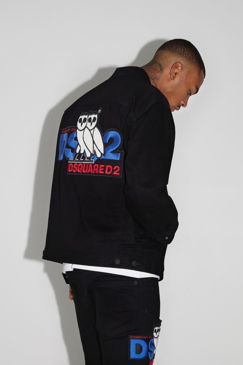 Dsquared2 OVO Octobers Very Own second collaboration apparel accessories owl blue white red black