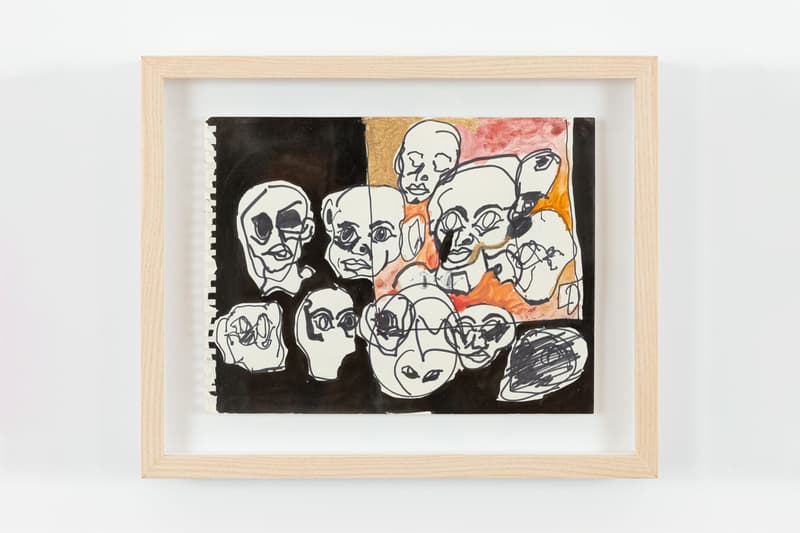 eddie martinez drawnantine exhibition artworks drawings works on paper