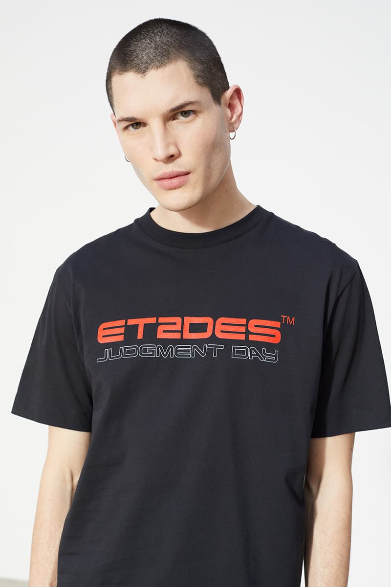 Études Fall/Winter 2020 2021 'Terminator 2: Judgment Day' Collection Lookbook Arnold Schwarzenegger Hasta la vista baby sci-fi film movie graphics prints knits t-shirts jumpers sweaters hoodies hats caps