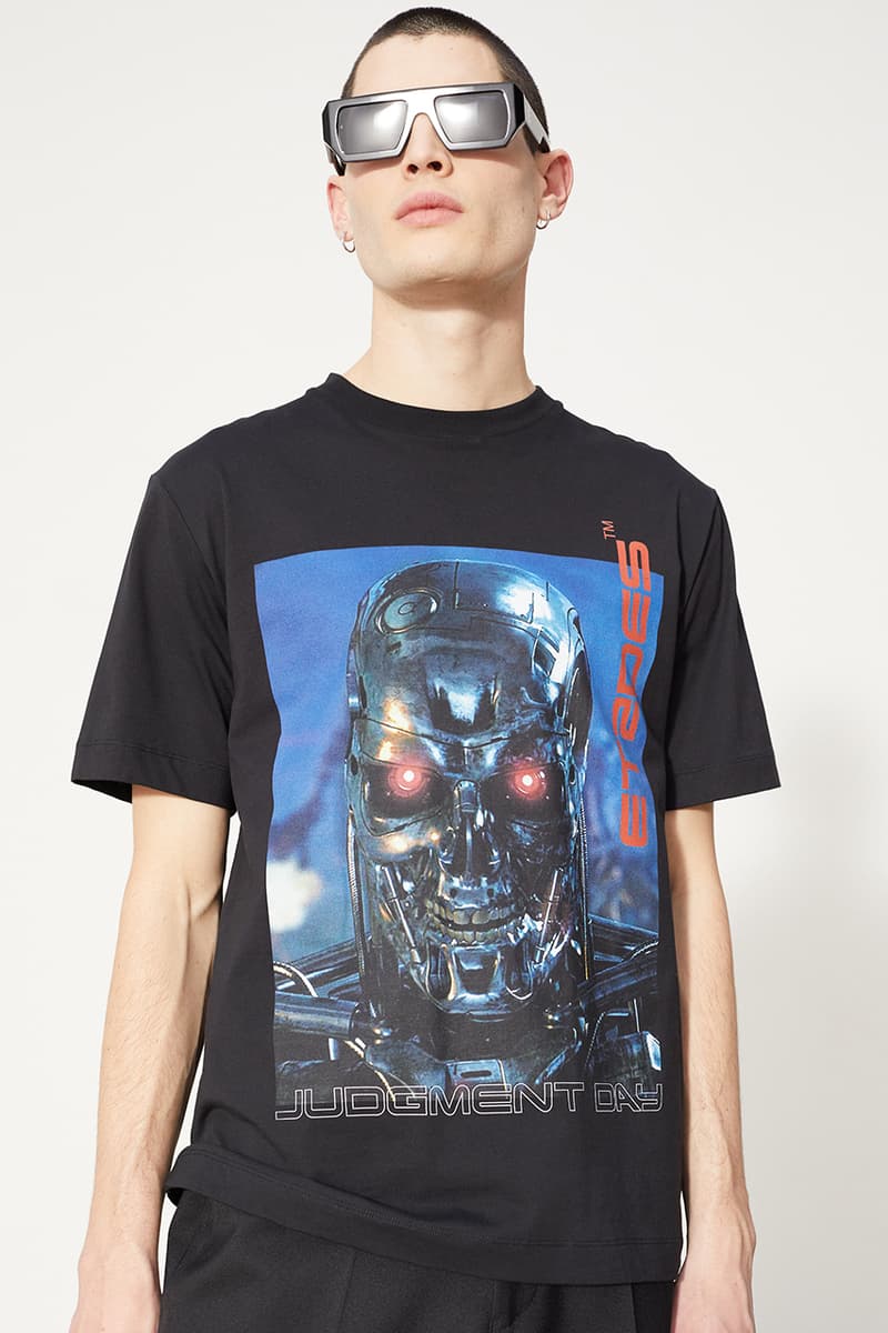 Études Fall/Winter 2020 2021 'Terminator 2: Judgment Day' Collection Lookbook Arnold Schwarzenegger Hasta la vista baby sci-fi film movie graphics prints knits t-shirts jumpers sweaters hoodies hats caps