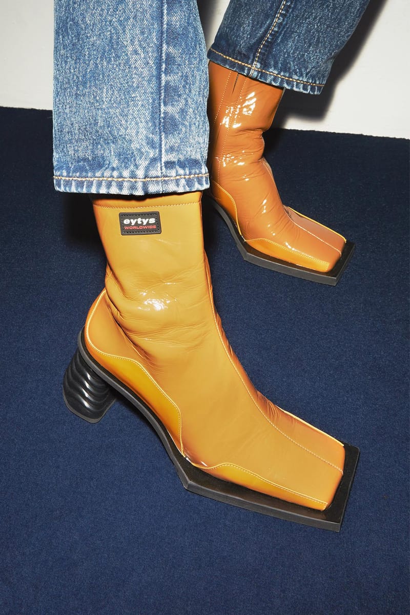 patent toe boots