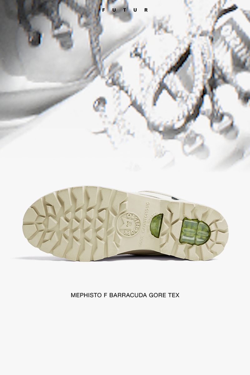 FUTUR x Mephisto F Barracuda GORE-TEX Sneaker Collaboration First Look Release Information French Traditional Footwear Drop Date White Leather Cream Suede