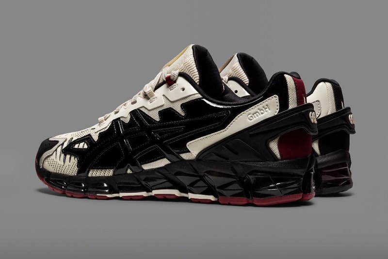 gmbh asics gel nandi 360 asymmetrical black cream tan red fw20 official release date info photos price store list buying guide 