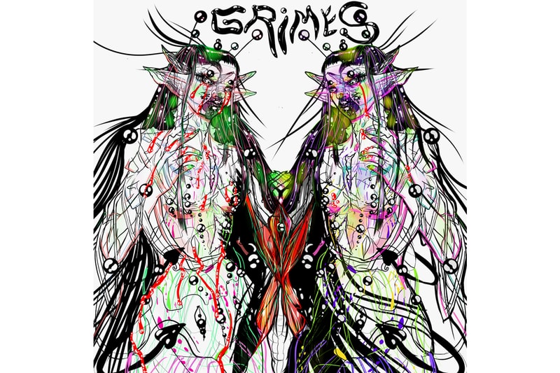 Grimes Charity Art Drops eBay & Maccarone Gallery digital prints apparel video fashion t-shirts carbon180 climate coloring book drawings