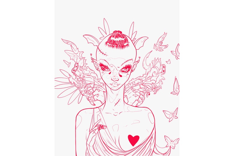 Grimes Charity Art Drops eBay & Maccarone Gallery digital prints apparel video fashion t-shirts carbon180 climate coloring book drawings