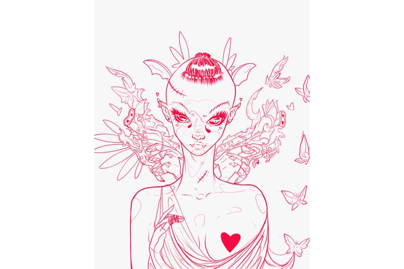 Grimes Charity Art Drops eBay & Maccarone Gallery digital prints apparel video fashion t-shirts carbon180 climate coloring book drawings