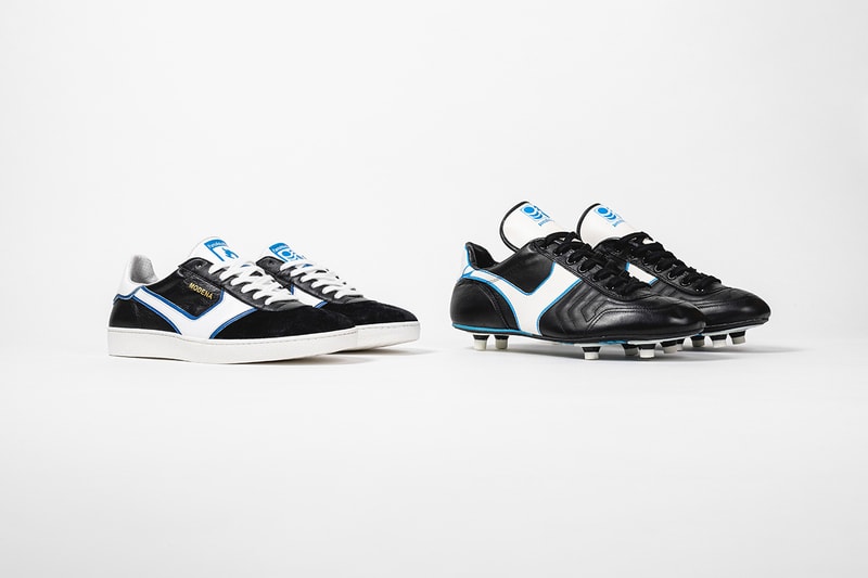 hanon pantofola d'oro modena release information football black leather classic white side stripe blue details buy cop purchase limited edtion
