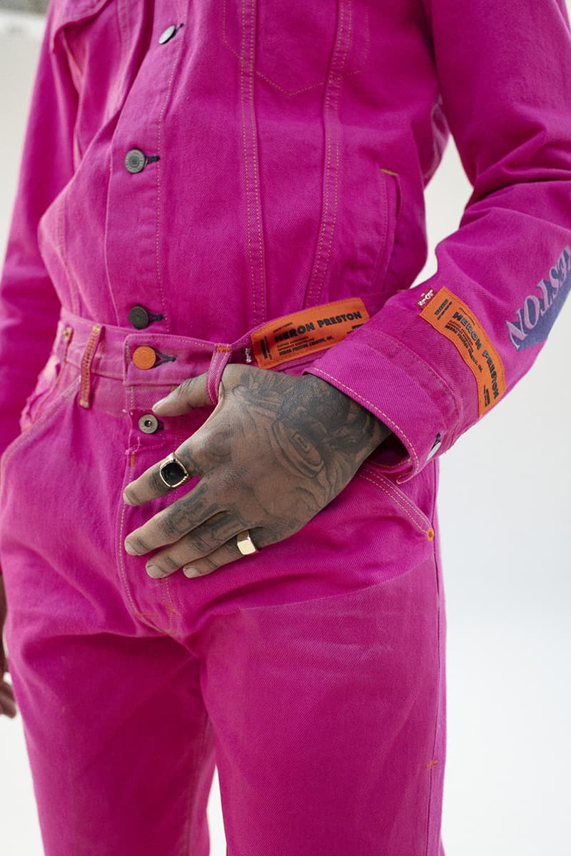 Heron Preston x Levi's "MISTAKES ARE OK" Collaboration interview spring summer 2020 ss20 501 jean release date info buy trucker type 2 jacket