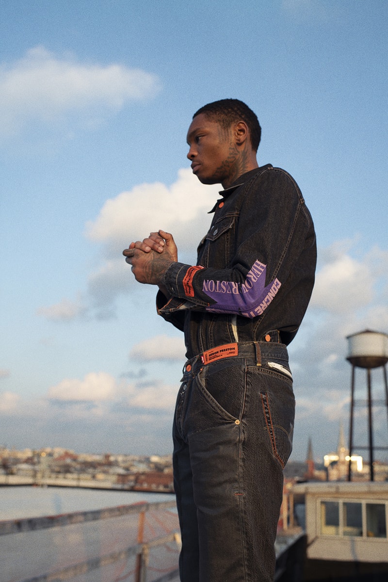 Heron Preston x Levi's "MISTAKES ARE OK" Collaboration interview spring summer 2020 ss20 501 jean release date info buy trucker type 2 jacket