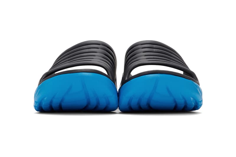 HOKA ONE ONE ORA RECOVERY SLIDE Ebony/Dresden Blue Black 202382M234009 5287081 Sandals Home Footwear Lockdown Shoe Slides Cosy EVA Foam Open Toe 