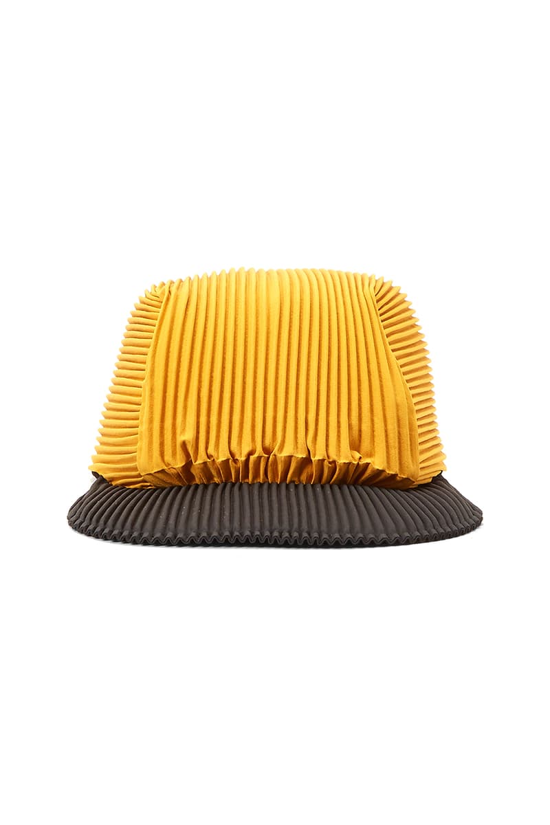 HOMME PLISSÉ Issey Miyake Two-Tone Baseball Cap LN-CC Hats FW20 Fall Winter 2020 Cosy Headwear Brown Burnt Orange Pleats Pleated
