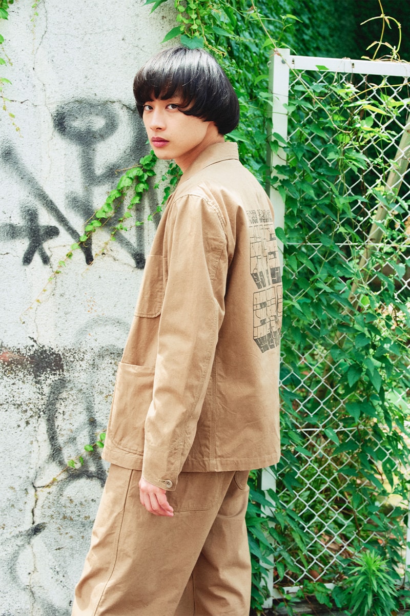 HYSTERIC GLAMOUR Eco Friendly Khaki Suit shuttle loom organic cotton undyed sustainable fabric jacket blazer pants trousers spring summer 2020 collection