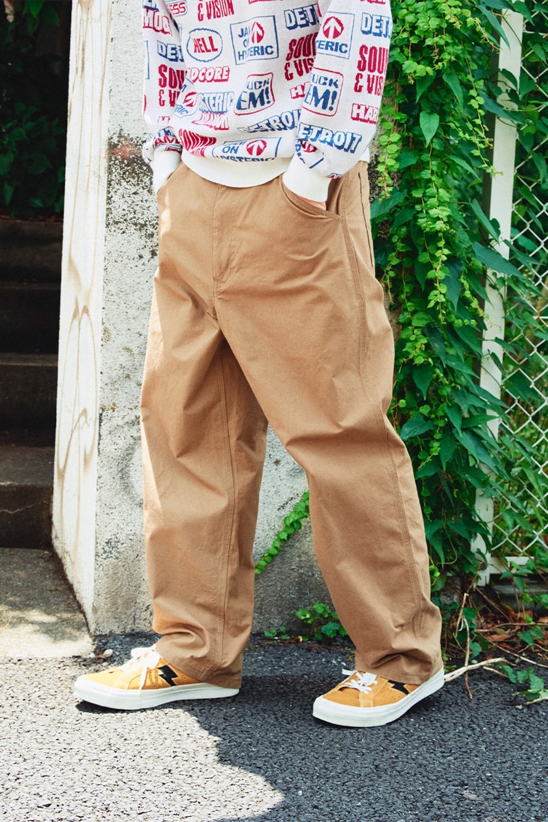 HYSTERIC GLAMOUR Eco Friendly Khaki Suit shuttle loom organic cotton undyed sustainable fabric jacket blazer pants trousers spring summer 2020 collection