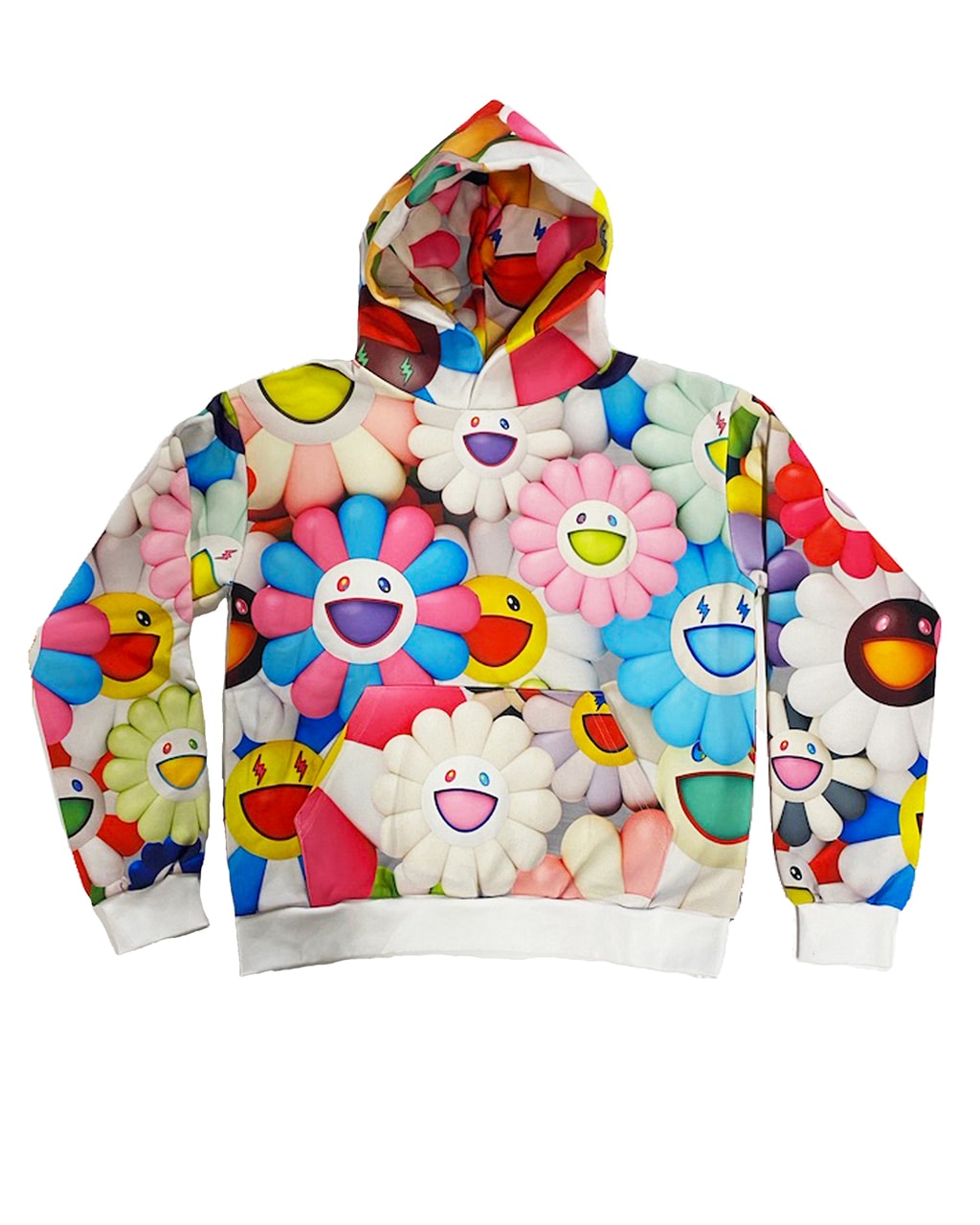 J Balvin x Takashi Murakami 'Colores' Merch Final Drop collection hoodie multiple flower logos