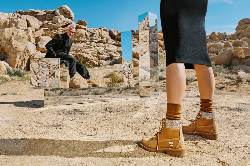 Jimmy Choo x Timberland Swarovski Footwear Collection Kith Boot Wheat Black