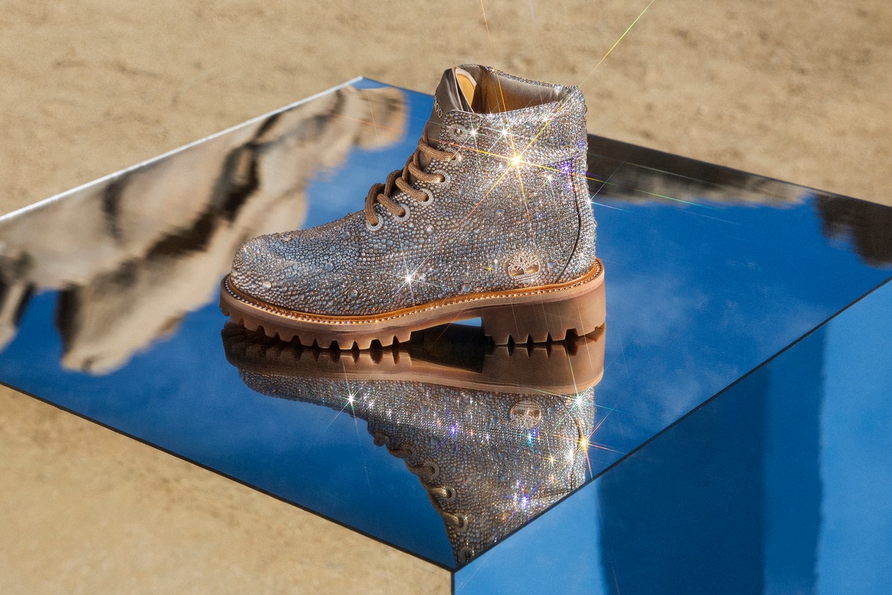 Jimmy Choo x Timberland Swarovski Footwear Collection Kith Boot Wheat Black