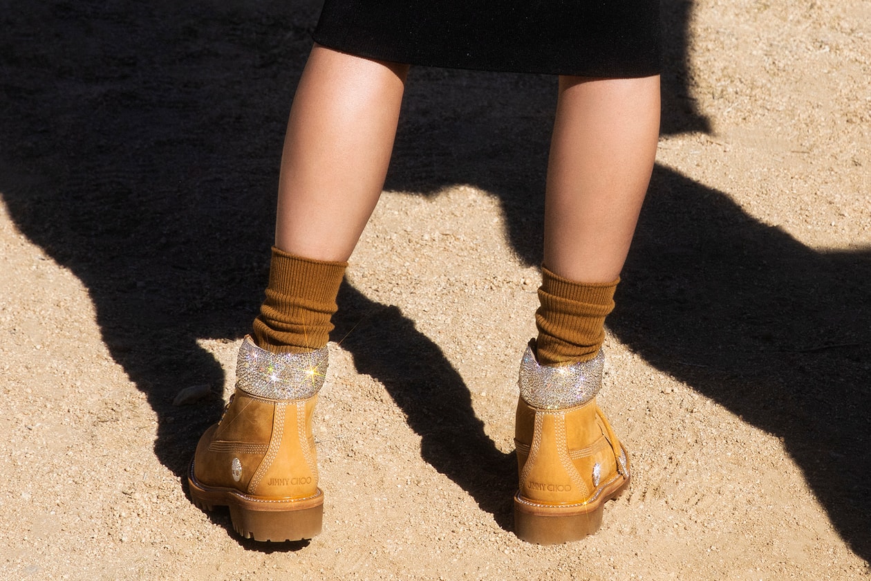 Jimmy Choo x Timberland Swarovski Footwear Collection Kith Boot Wheat Black