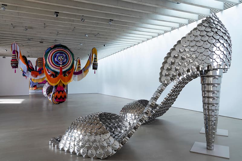 joana vasconcelos yorkshire sculpture park details look inside around outdoors indoors underground gallery