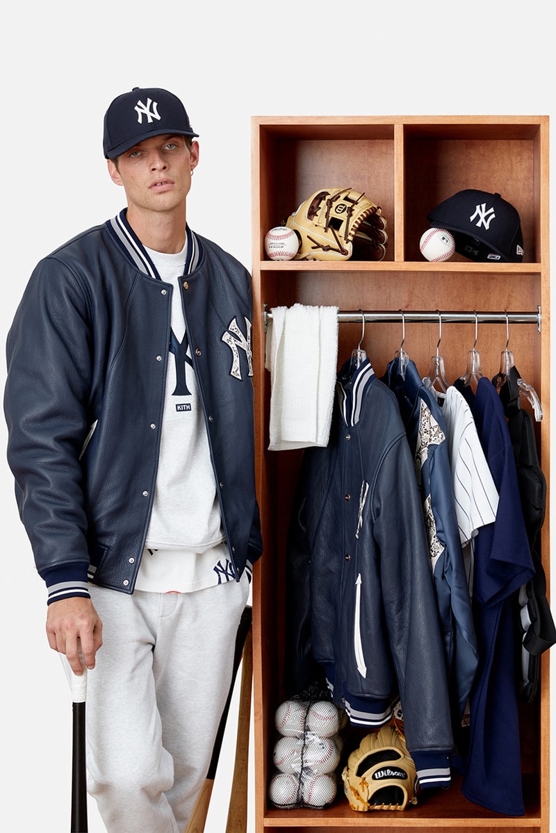 kith ronnie fieg mlb major league baseball new york yankees los angeles dodgers jacket tee hats shirts sweatshirts official release date info photos price store list buying guide