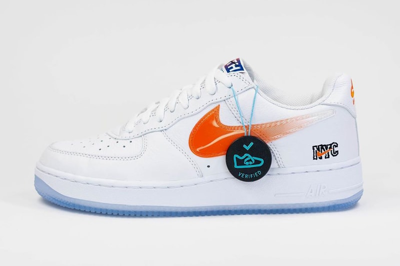 kith nike sportswear air force 1 low nyc new york city white brilliant orange rush blue ronnie fieg official release date info photos price store list buying guide