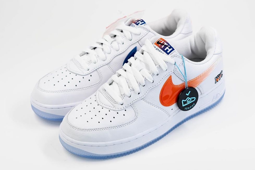 kith nike sportswear air force 1 low nyc new york city white brilliant orange rush blue ronnie fieg official release date info photos price store list buying guide