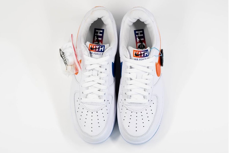 kith nike sportswear air force 1 low nyc new york city white brilliant orange rush blue ronnie fieg official release date info photos price store list buying guide