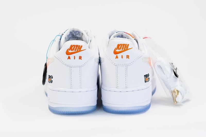 kith nike sportswear air force 1 low nyc new york city white brilliant orange rush blue ronnie fieg official release date info photos price store list buying guide