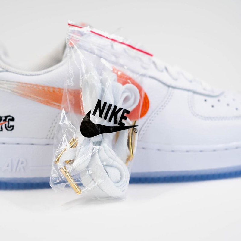 kith nike sportswear air force 1 low nyc new york city white brilliant orange rush blue ronnie fieg official release date info photos price store list buying guide