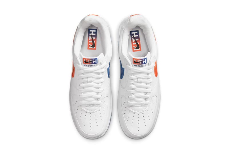 kith ronnie fieg nike sportswear air force 1 low nyc new york city white rush blue brilliant orange CZ7928 100 official release date info photos price store list buying guide