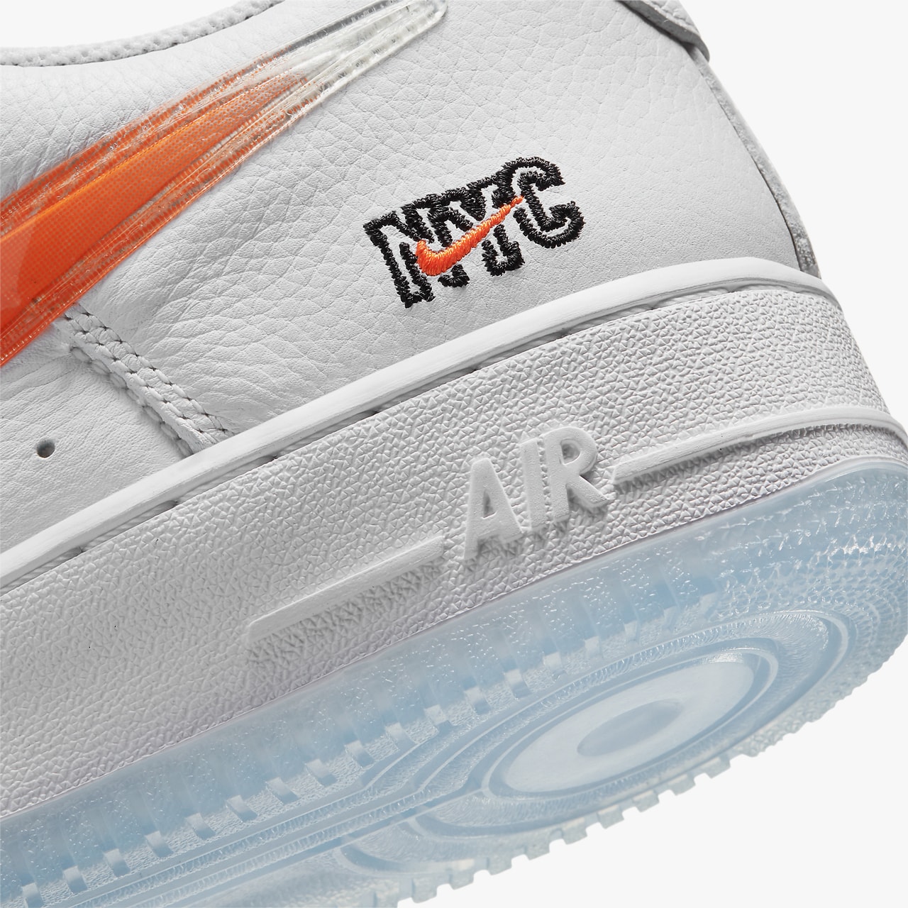 kith ronnie fieg nike sportswear air force 1 low nyc new york city white rush blue brilliant orange CZ7928 100 official release date info photos price store list buying guide
