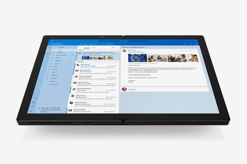 Lenovo Debuts Worlds First Foldable Laptop X1 Fold technology pc laptop touch screen display oled heat distributor computers