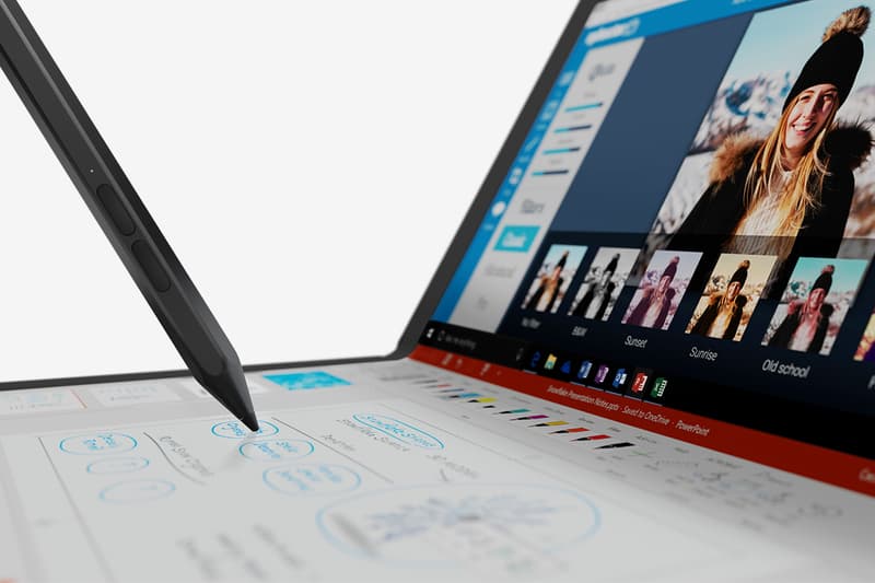 Lenovo Debuts Worlds First Foldable Laptop X1 Fold technology pc laptop touch screen display oled heat distributor computers