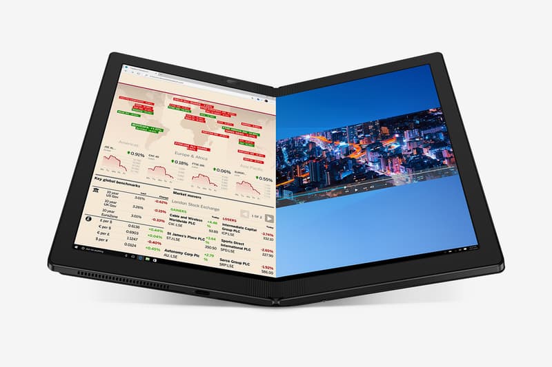 Lenovo Debuts Worlds First Foldable Laptop X1 Fold technology pc laptop touch screen display oled heat distributor computers