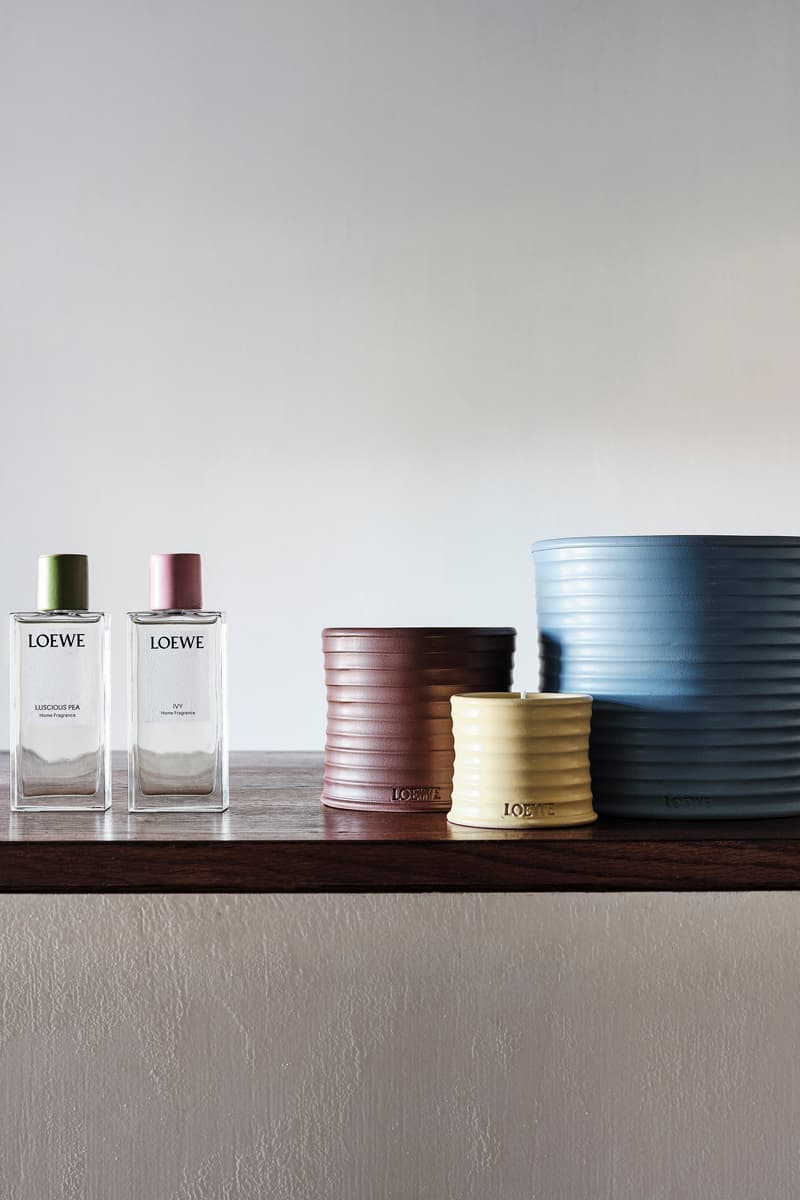 LOEWE Plant-Based Home Scents Collection candles wax candleholders home fragrances rattan diffusers gardens plants