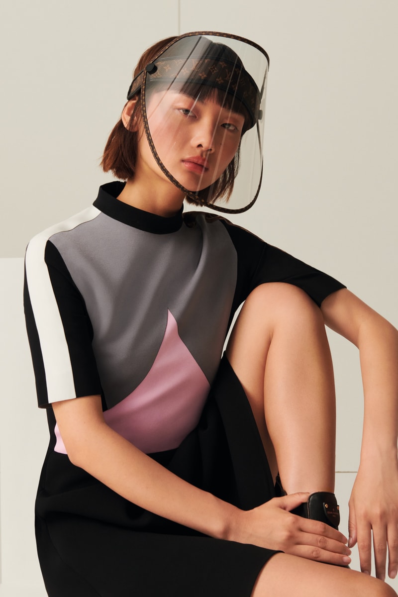 Louis Vuitton Releases Luxurious LV Shield Visor photochromatic monogram buttons premium french fashion luxury Paris 