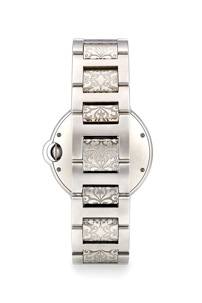 MAD Paris Cartier Ballon Bleu Watch Custom Timepiece Wristwatch Stainless Steel Engraved Design Customized Limited Edition Luxury Matte Finish Saint Petersburg Second Hand Pre-Owned Vintage