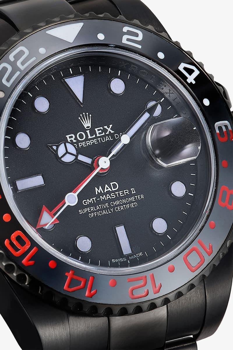 MAD Paris Rolex GMT Master II Datejust 41mm Custom Watches Wristwatch Timepiece Luxury Accessories Matte Black Green Red Face Dial Time