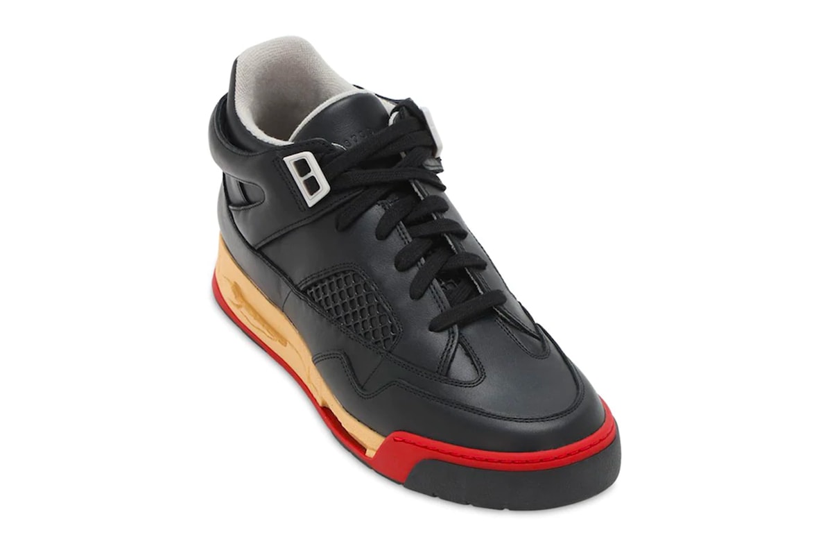 Maison Margiela 35mm DDSTCK Leather Mid-High Sneaker Black Red Release Info Buy Price LUISAVIAROMA Jordan Air Brand 4 bred