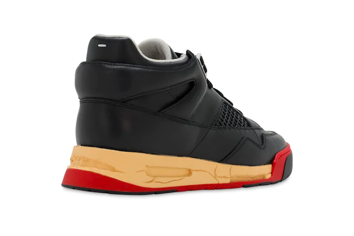 Maison Margiela 35mm DDSTCK Leather Mid-High Sneaker Black Red Release Info Buy Price LUISAVIAROMA Jordan Air Brand 4 bred