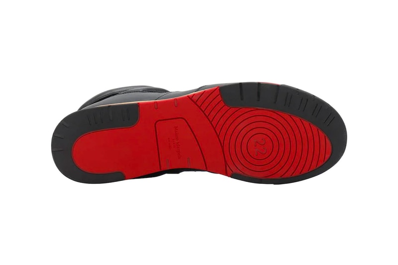 Maison Margiela 35mm DDSTCK Leather Mid-High Sneaker Black Red Release Info Buy Price LUISAVIAROMA Jordan Air Brand 4 bred