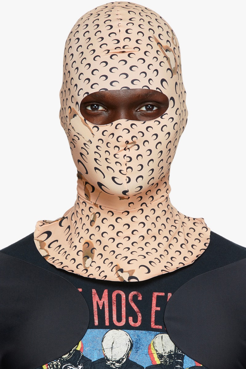 Marine Serre Nylon Balaclava Beige menswear streetwear fall winter 2020 collection headwear accessories