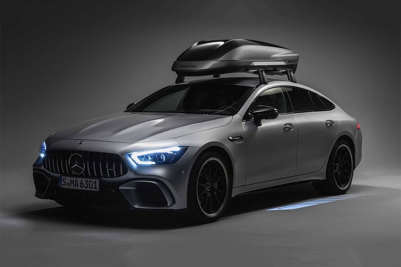 mercedes amg roof top box storage road trip travel engineered noise reduction aerodynamics cargo